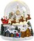 Christmas Snow Globe, Santa Claus Rides an Elk Sleigh Musical Snowglobe with Swirling Glitter Snowflakes Lighted Christmas Decorations Tabletop Home Décor